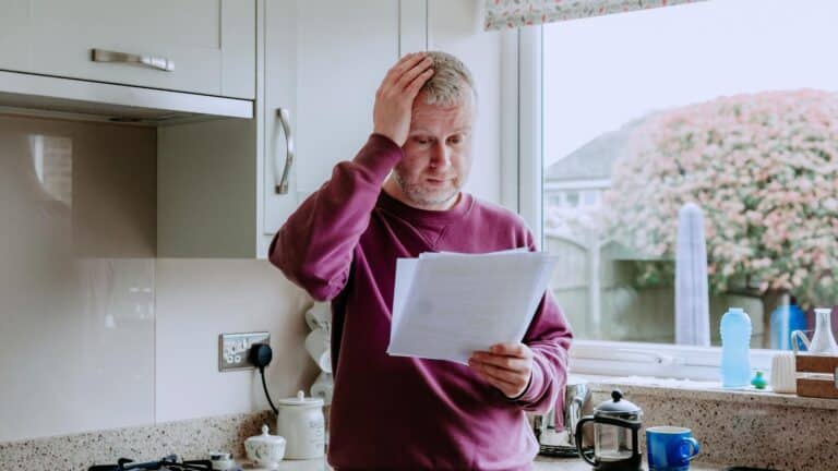 man stressing over energy bill wondering how he can do cost-savings on energy